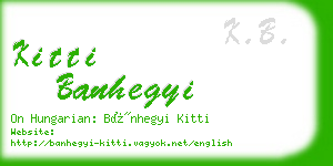 kitti banhegyi business card